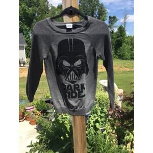Star Wars Womens Sweater Size Small Grey Darth Vader Crew‎ Neck Nerd Geek Twee